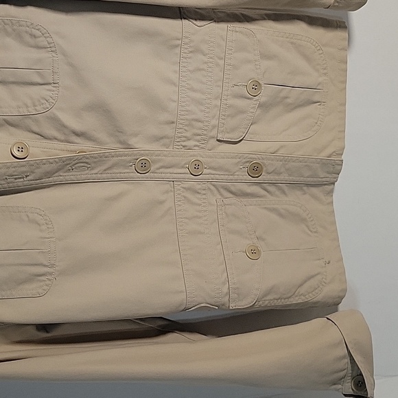 JONES NEW YORK SPORT S Beige safari pockets cinched waist Jacket‎ - Picture 4 of 8